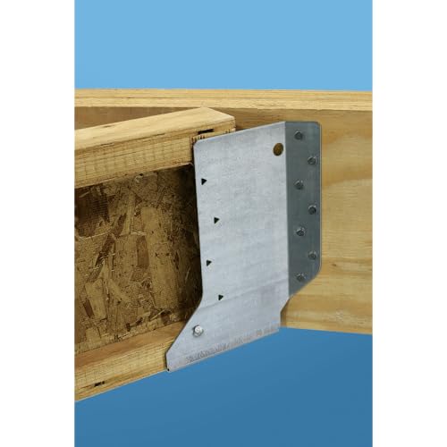 Simpson Strong-Tie SUL26Z SUL Left-Skewed U-Shaped Hanger - 1-9/16 in. x 5 in. x 2 in. 45-Degree Hanger, Obround Nail Holes, 16-Gauge ZMAX Galvanized Steel Construction (Pack of 10) - size: 2" x 16"