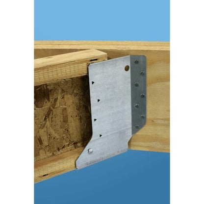 Simpson Strong-Tie SUL26Z SUL Left-Skewed U-Shaped Hanger - 1-9/16 in. x 5 in. x 2 in. 45-Degree Hanger, Obround Nail Holes, 16-Gauge ZMAX Galvanized Steel Construction (Pack of 10) - size: 2" x 16"