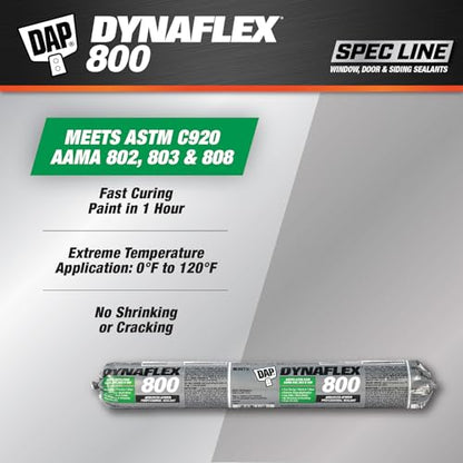 DAP Dynaflex 800 Advanced All Weather Sealant Sausage Pack, White, 20.3 Oz (7079880802)