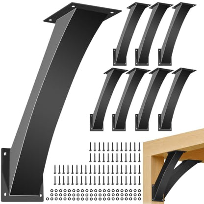 Heavy Duty 45 Pergola Brackets for 6"×6" Post,8pcs - size: 6"x6"-8 Pack