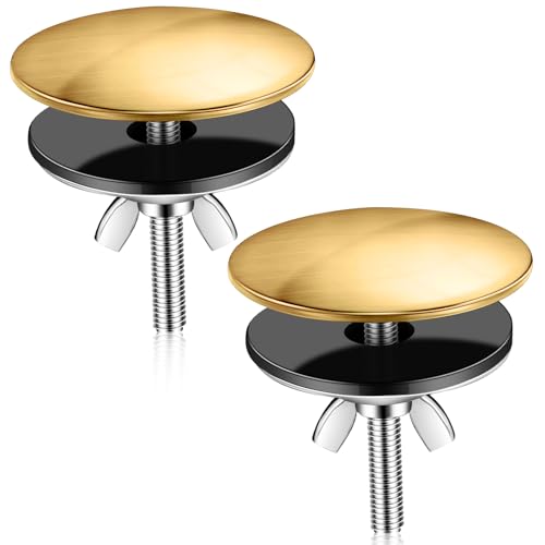 LEIFIDE 2 Pcs Kitchen Sink Faucet Hole Cover, Antique Gold - color: Antique Gold