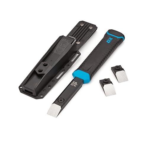 OX Pro 3/4" Replaceable Tip Wood Chisel with Holster - Framing Chisel Set