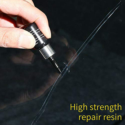 5 Pcs Windshield Crack Repair Kit, Auto Glass Nano Repair Fluid, Crack Repair Liquid Quick Windshield Repair for Chips and Cracks, Window Screen Repair Kit, Car Windshield Resin Crack Tool Kit