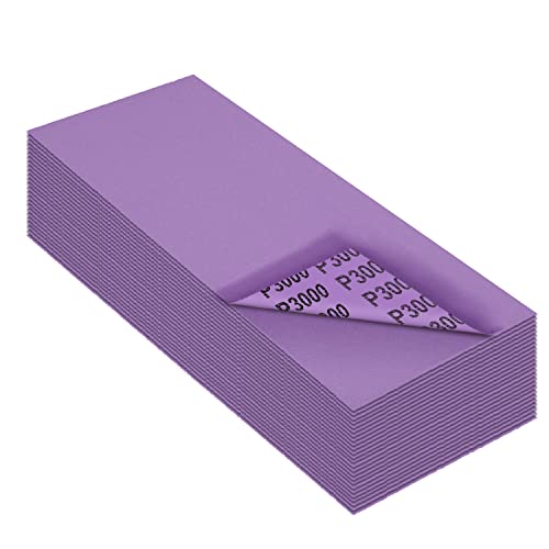 MAXMAN Sandpaper 3000 Grit, 9 x 3.6 Wet Dry Sanding Sheets, for Metal/Wood