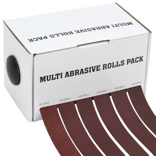Emery Cloth Roll, 6Rolls 8 Meters Abrasive Sandpaper Roll - size: 6Rolls 26FT