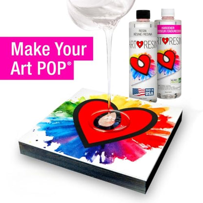 ArtResin - Epoxy Resin - Clear - Non-Toxic - Starter Combo Pack - 32oz (16 oz Resin + 16 oz Hardener) (946ml)