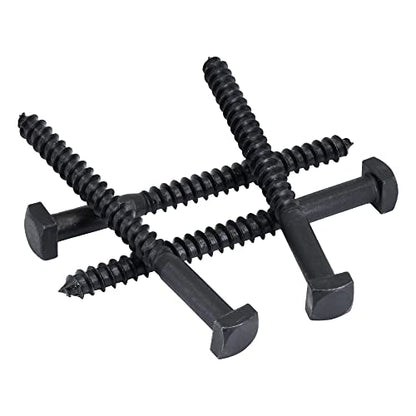 Rustic Square Lag Screws, Ruspert Weatherproof Coating, Black Exterior Lag Bolts, 1/4 x 3-Inch, (Pack of 25) - size: 1/4" x 3", style: Black Ruspert Coating (Outdoor Use)