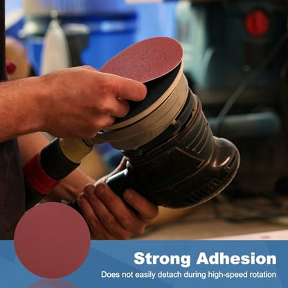 10 Pack 9 Inch PSA Sanding Discs 400 Grit Aluminum Oxide Red - size: 400 grit