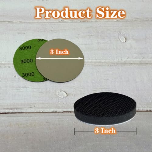 3 Inch Sanding Discs, 50pcs 3000 Grit Premium Silicon Carbide Sandpaper - style: Grit 3000