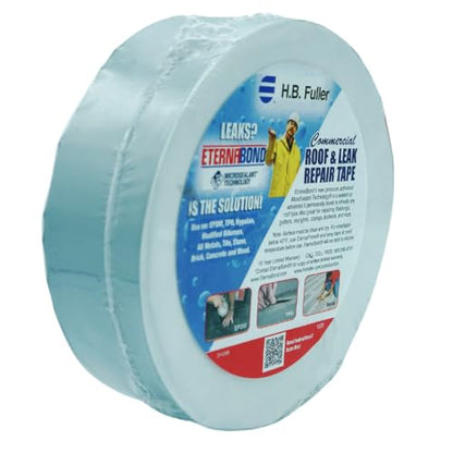EternaBond RoofSeal Gray 2" x50' MicroSealant UV Stable RV Roof Seal Repair Tape | 35 mil Total Thickness - EB-RG020-50R - One-Step Durable, Waterproof and Airtight Sealant - color: Gray, size: 2" x 50'