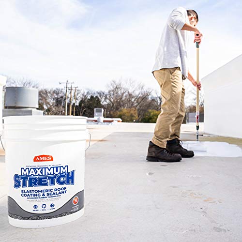 AMES RESEARCH LABORATORIES MSS1 Maximum Stretch Roof Coating, 1 Gallon, White - size: 1 Gallon