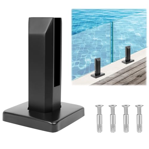 LukLoy 1 Pack Heavy-Duty Glass Railing Spigots 304 Stainless Steel Black - color: Black - 1pack