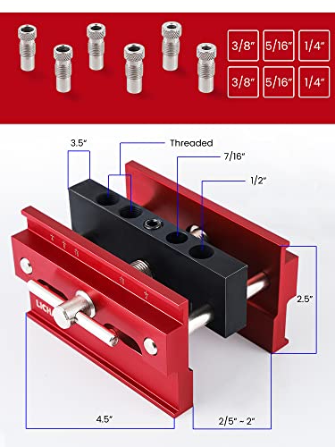 Lichamp Self Centering Doweling Jig Kit, Drill Guide for Straight Holes