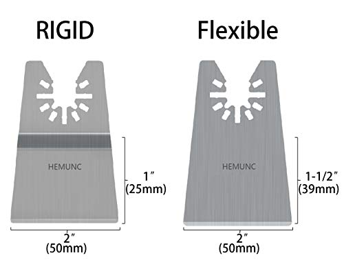 Oscillating Tool Scraper Blades Set, Include Oscillating Rigid Scraper Blade 10pcs, Flexible Multitool Scraper Blades 2pcs, Universal Fit Oscillating Multitool Scraper Blades for carpet tile adhesives - size: 12-Rigid & Flexible