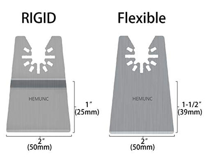 Oscillating Tool Scraper Blades Set, Include Oscillating Rigid Scraper Blade 10pcs, Flexible Multitool Scraper Blades 2pcs, Universal Fit Oscillating Multitool Scraper Blades for carpet tile adhesives - size: 12-Rigid & Flexible