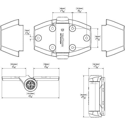 D&D TCA3S3BTS TruClose Gate Hinge Wood, Vinyl Square Gates, Black, 2 pcs - size: Adjustable gate gap: 3/8”–7/8” gate frame to post