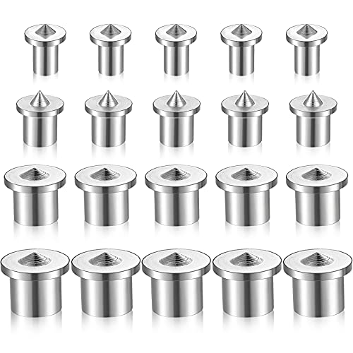 20 Pcs Dowel and Tenon Center Transfer Plugs Doweling Centering Pins Transfer Plugs Drill Hole Tool for Woodworking Tool Accessories (1/4 5/16 3/8 1/2 Inch)