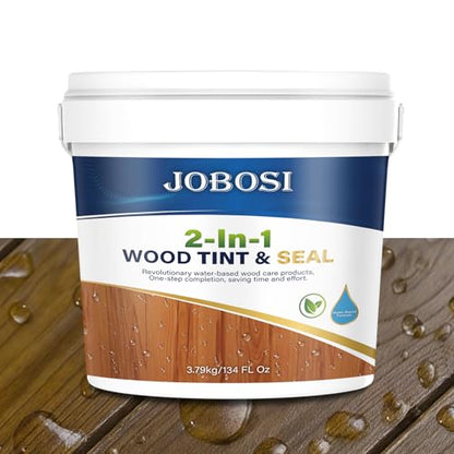 Advanced Wood Stain&Sealer, (Pecan, 1 Gallon), Enhances Wood Grain, Waterproof, Flexible, Crack Resistant, Weather Resistant, Non-Toxic Environmentally Friendly, to Wooden, Furniture, Fence, Shed - color: Walnut, size: 1 Gallon