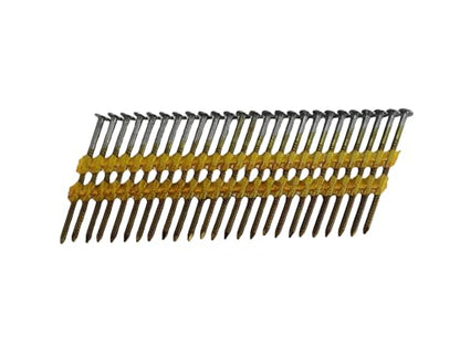 Zeluga 13-528 21 Degree 2-3/8" x.113" Round Head Ring Shank Plastic Strip Bright Collated Framing Nails, 5000/Box