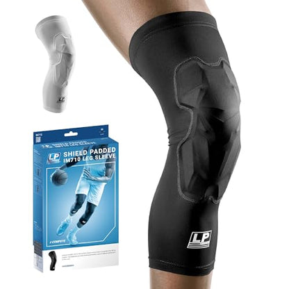 LP IM710 Shield Padded Compression Leg Sleeve for Men & Women - color: Black, size: Medium