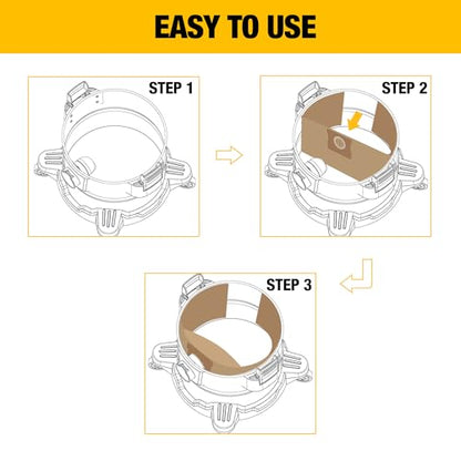 3 Pack DEWALT Dust Bag DXVA19-4101, for 6-10 Gallon Wet/Dry Vacuum, DEWALT Vacuum Bags, Compatible with DXV06P DXV09P DXV09PA DXV10P DXV10PL DXV10S DXV10SA DXV10SB - style: DeWALT Dust Bag - 6-10 gal.