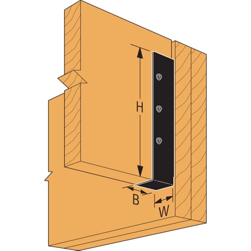 Simpson Strong-Tie APLH210 Outdoor Accents® ZMAX®, Black Light Joist Hanger for 2x10 (Pack of 12)