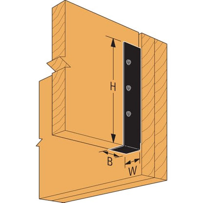 Simpson Strong-Tie APLH210 Outdoor Accents® ZMAX®, Black Light Joist Hanger for 2x10 (Pack of 12)