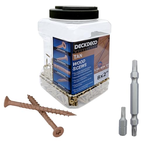 Wood Screws #8 x 2 Exterior Deck Screws 732pcs(Approx) 5.5 lb/Box - size: #8x2"