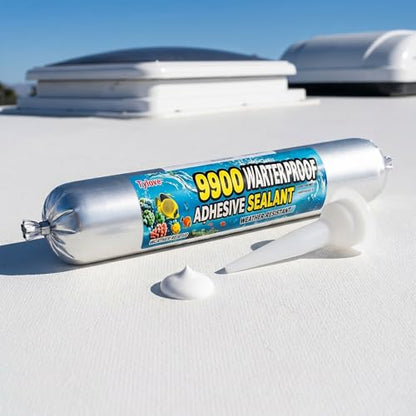 Tylove 9900 Silicone Waterproof Sealant for Roof, Wall, Fish Tank, RV & Metal Repair | Heat, Tear, Stretch & UV Resistant, Non-Toxic (Matte White) - color: Matte White