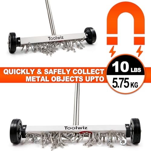 Toolwiz 15" Rolling Magnetic Sweeper 10 Lbs Rolling Magnetic Sweeper - size: 15 Inches