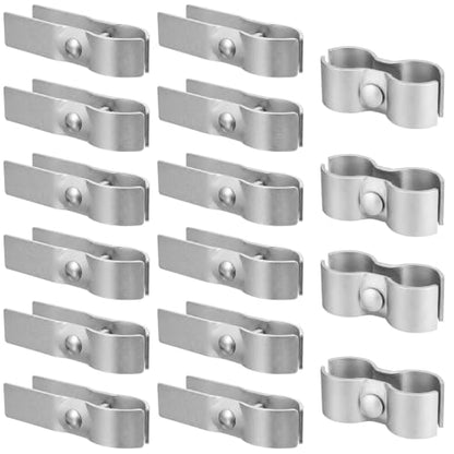 16 Pack 1-5/8" Horse Stall Panel Clamps Kit, Galvanized Steel
