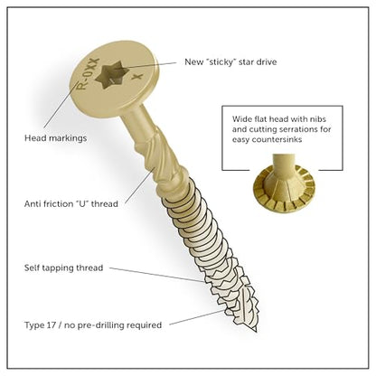 | (50-Pk) CST 5/16-inch x 4-inch T40 Star Drive Structural Screw - size: 5/16 in x 4 in
