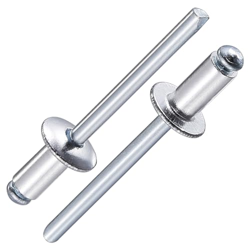 Wensilon (400Pcs) 1/8"x1/4" Aluminum blind pro Rivets,Aluminum Grip and Steel Mandrel - color: Aluminum, size: 1/8"x1/4"