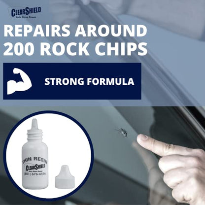 Clearshield Windshield Repair Resin - Auto Glass Scratch Repair - 2 Pack 15 ml Pit Sealer - size: 2 Pack