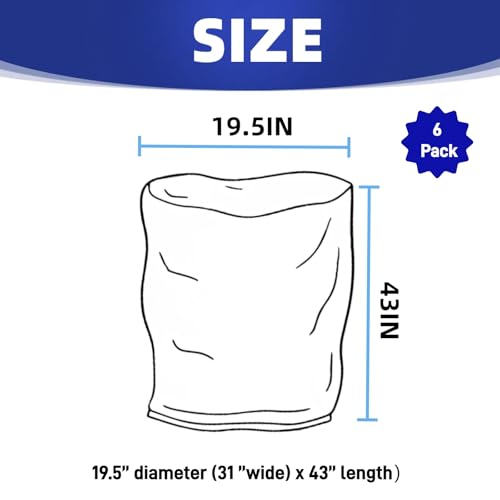 709563 Upgraded Clear Heavy Duty Dust Collection Bag 6 pack