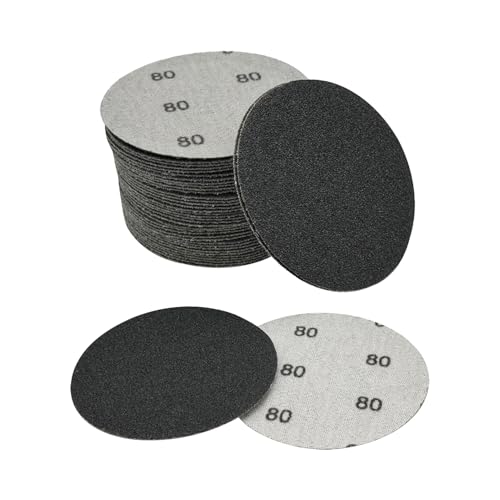 3 Inch Sanding Discs, 50pcs 80 Grit Premium Silicon Carbide Sandpaper - style: Grit 80