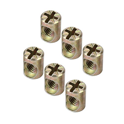 Furniture Nut,30pcs M6 Furniture Nut Dowel Cabinet Connectors Embedded Nuts Fasteners