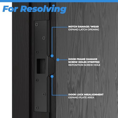 U 9476 Extra Long Door Strike Plate for Repairing Damaged Door Frame