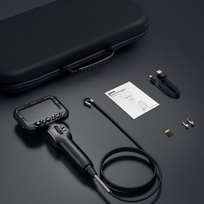 Dual Lens Articulating Borescope, 6.5mm Endoscope Camera with Light - size: Dual Lens Articulating Borescope
