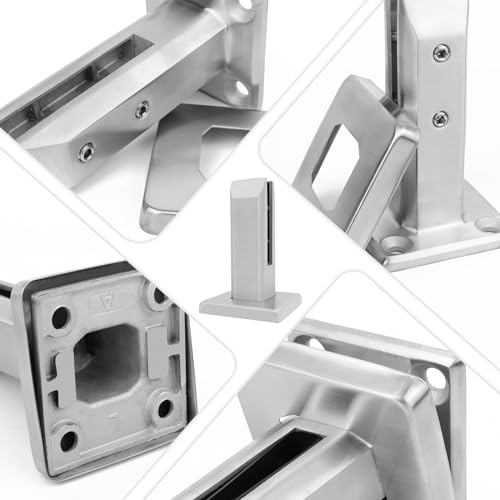 LukLoy 1 Pack 304 Stainless Steel Heavy-Duty Glass Railing Spigots - color: Silver - 1Pack