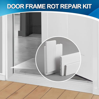 CroBlissful Door Frame Repair Kit, Exterior Door Jamb Kit, 4-9/16" W X 8" L - size: 4-9/16" W X 8" L