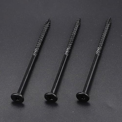 40 Pack 1/4 x 4 inch Heavy-Duty Structural Wood Screws, Star Drive, Rust Resistant Screws for Deck, Timber, Log, Landscaping, Black Epoxy Coated, Sharp Self Tapping Point, T30 Bit Included - color: Black, size: 1/4 x 4"