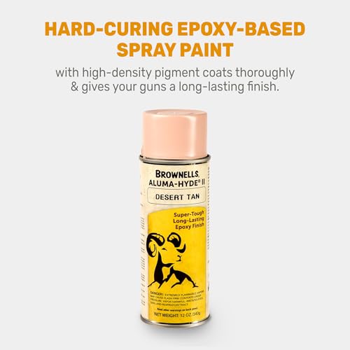 Brownells Aluma-Hyde 2 Epoxy Based Firearms Finish Aerosol Can Desert Tan - color: Desert Tan