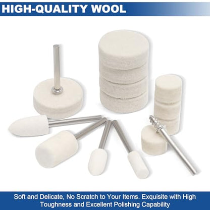 115PCS Polishing Buffing Wheels, 1/8" Shank for Dremel Tool Accessories