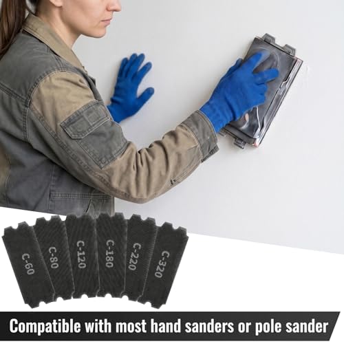 18PCS Drywall Sanding Screen Mesh Sandpaper Grit 60 80 120 180 220 320 - size: 60 80 120 180 220 320Grit-18pcs