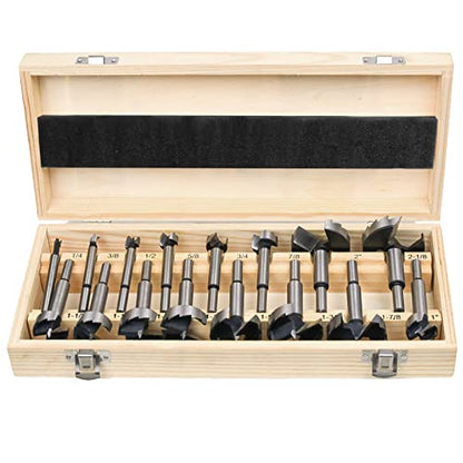 BAIDETS Forstner Bit Set 16Pcs - Forstner Bit Wood Drilling, Forstner Drill Bit with Center Positioning - size: 16 PCS