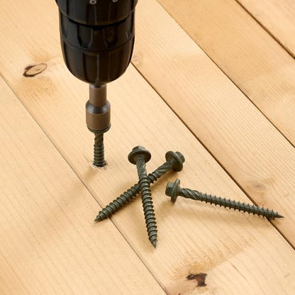 100 PCS #14X2-1/2” Heavy-Duty Timber Screws Exterior Structural Screw - size: #14x2-1/2"