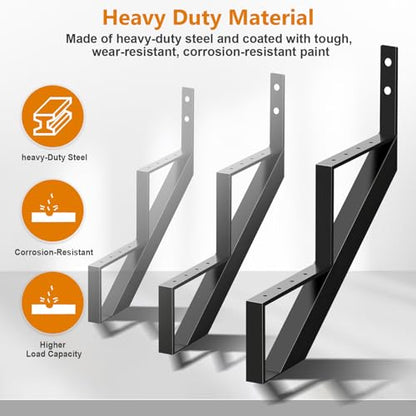 Steel Stair Riser 2 Step, 19.5" H Metal Stair Stringers for Deck - size: 2 Step