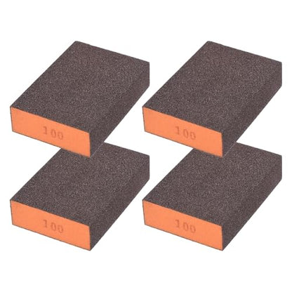 4Pcs 100Grit Sanding Sponges, Wet Dry Sanding Blocks - size: 100Grit