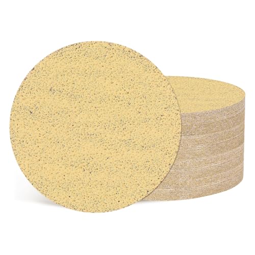 50Pcs Sanding Discs 2In 120Grit Hook and Loop Sandpapers Yellow - color: Yellow, size: 2 Inch(120 Grit)